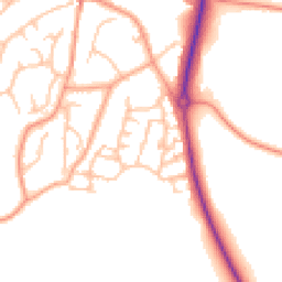 Daytime road noise heatmap for DE13 9LN