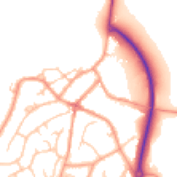 Daytime road noise heatmap for DE13 9LP