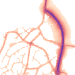 Daytime road noise heatmap for DE13 9LS
