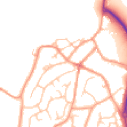 Daytime road noise heatmap for DE13 9NB