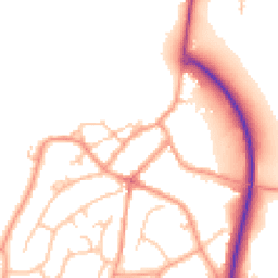 Daytime road noise heatmap for DE13 9NT
