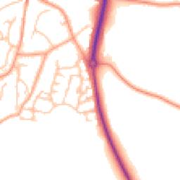 Daytime road noise heatmap for DE13 9PP
