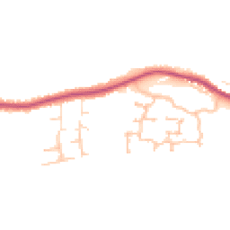 Daytime road noise heatmap for DE13 9SP