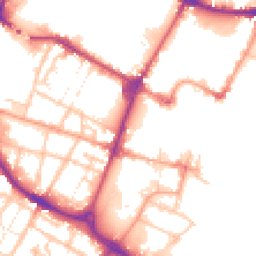 Daytime road noise heatmap for DE14 1AJ