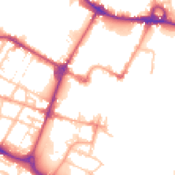 Daytime road noise heatmap for DE14 1AU