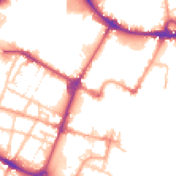 Daytime road noise heatmap for DE14 1BN
