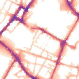 Daytime road noise heatmap for DE14 1BW