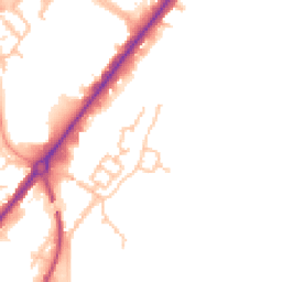 Daytime road noise heatmap for DE14 1DH