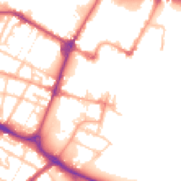 Daytime road noise heatmap for DE14 1DQ