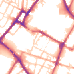 Daytime road noise heatmap for DE14 1DR