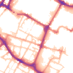 Daytime road noise heatmap for DE14 1EB