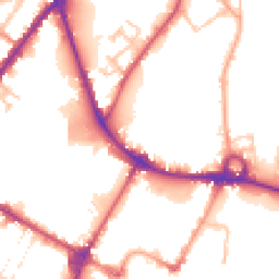 Daytime road noise heatmap for DE14 1ET