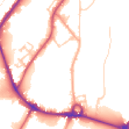 Daytime road noise heatmap for DE14 1LS