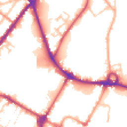 Daytime road noise heatmap for DE14 1PQ
