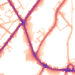 Daytime road noise heatmap for DE14 1PY
