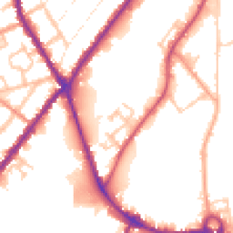 Daytime road noise heatmap for DE14 1QD