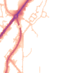 Daytime road noise heatmap for DE14 1RA
