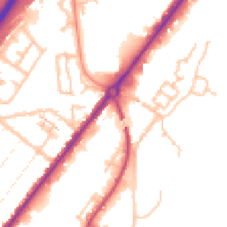 Daytime road noise heatmap for DE14 1RT
