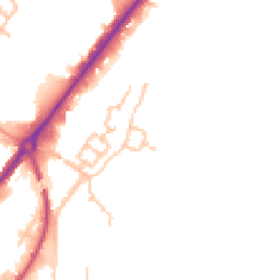 Daytime road noise heatmap for DE14 1SQ