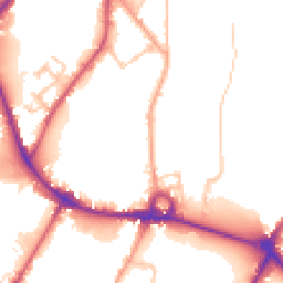Daytime road noise heatmap for DE14 1SS