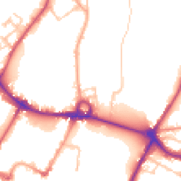 Daytime road noise heatmap for DE14 1TU