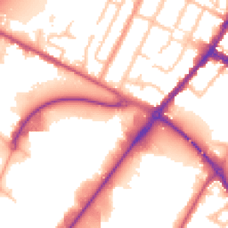 Daytime road noise heatmap for DE14 2AY