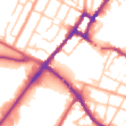 Daytime road noise heatmap for DE14 2BN