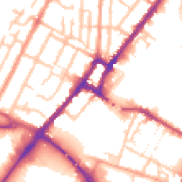 Daytime road noise heatmap for DE14 2DA