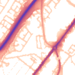 Daytime road noise heatmap for DE14 2DL