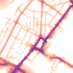 Daytime road noise heatmap for DE14 2EG