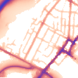 Daytime road noise heatmap for DE14 2EP