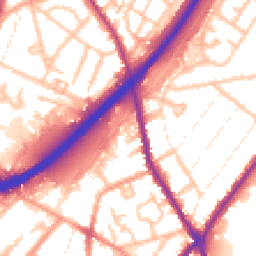 Daytime road noise heatmap for DE14 2FF