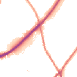 Night-time road noise heatmap for DE14 2FF