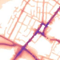 Daytime road noise heatmap for DE14 2FY