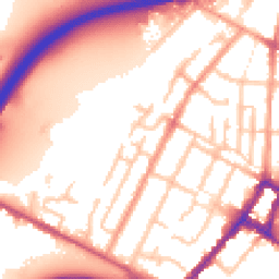 Daytime road noise heatmap for DE14 2HQ