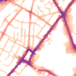 Daytime road noise heatmap for DE14 2NL