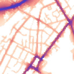 Daytime road noise heatmap for DE14 2NQ