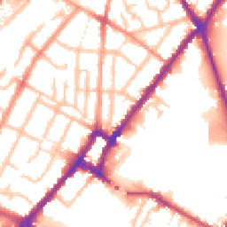 Daytime road noise heatmap for DE14 2NT
