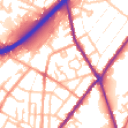 Daytime road noise heatmap for DE14 2PW