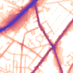 Daytime road noise heatmap for DE14 2QJ