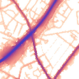 Daytime road noise heatmap for DE14 2RS
