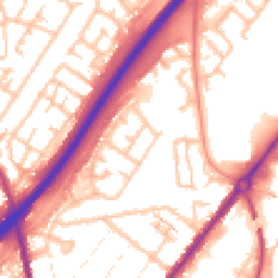 Daytime road noise heatmap for DE14 2SB