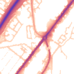 Daytime road noise heatmap for DE14 2SX