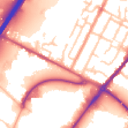 Daytime road noise heatmap for DE14 2UD