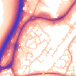Daytime road noise heatmap for DE14 3JE
