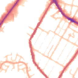 Daytime road noise heatmap for DE14 3QA