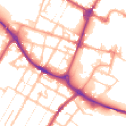 Daytime road noise heatmap for DE14 3SA