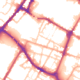 Daytime road noise heatmap for DE14 3TJ