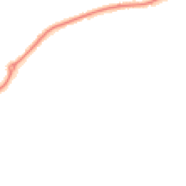 Night-time road noise heatmap for DE21 2DT