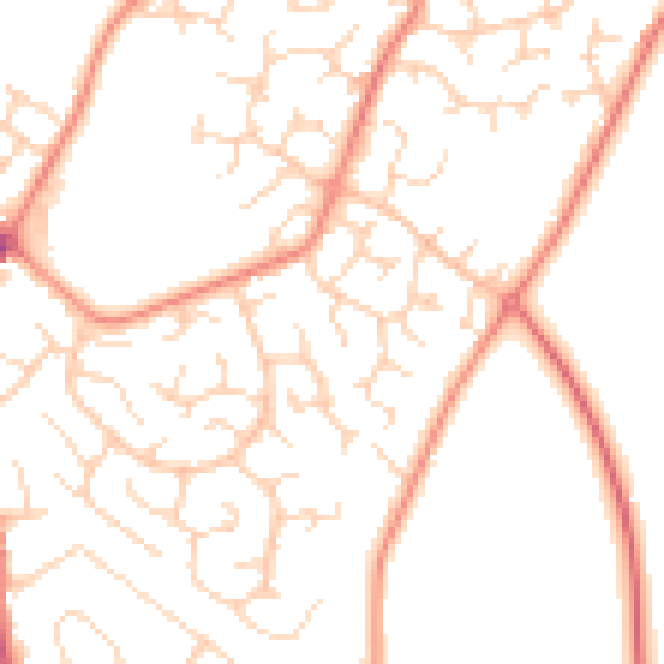 Daytime road noise heatmap for DE21 2LD